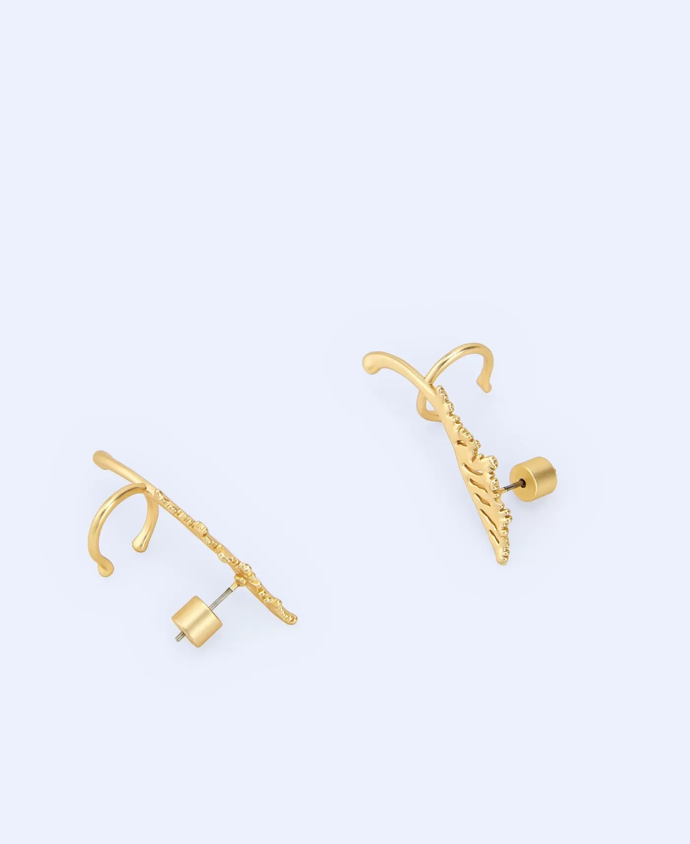 Mulher Adolfo Dominguez Bijuteria | Brincos Ear Cuff Motivo Couve Em Latao