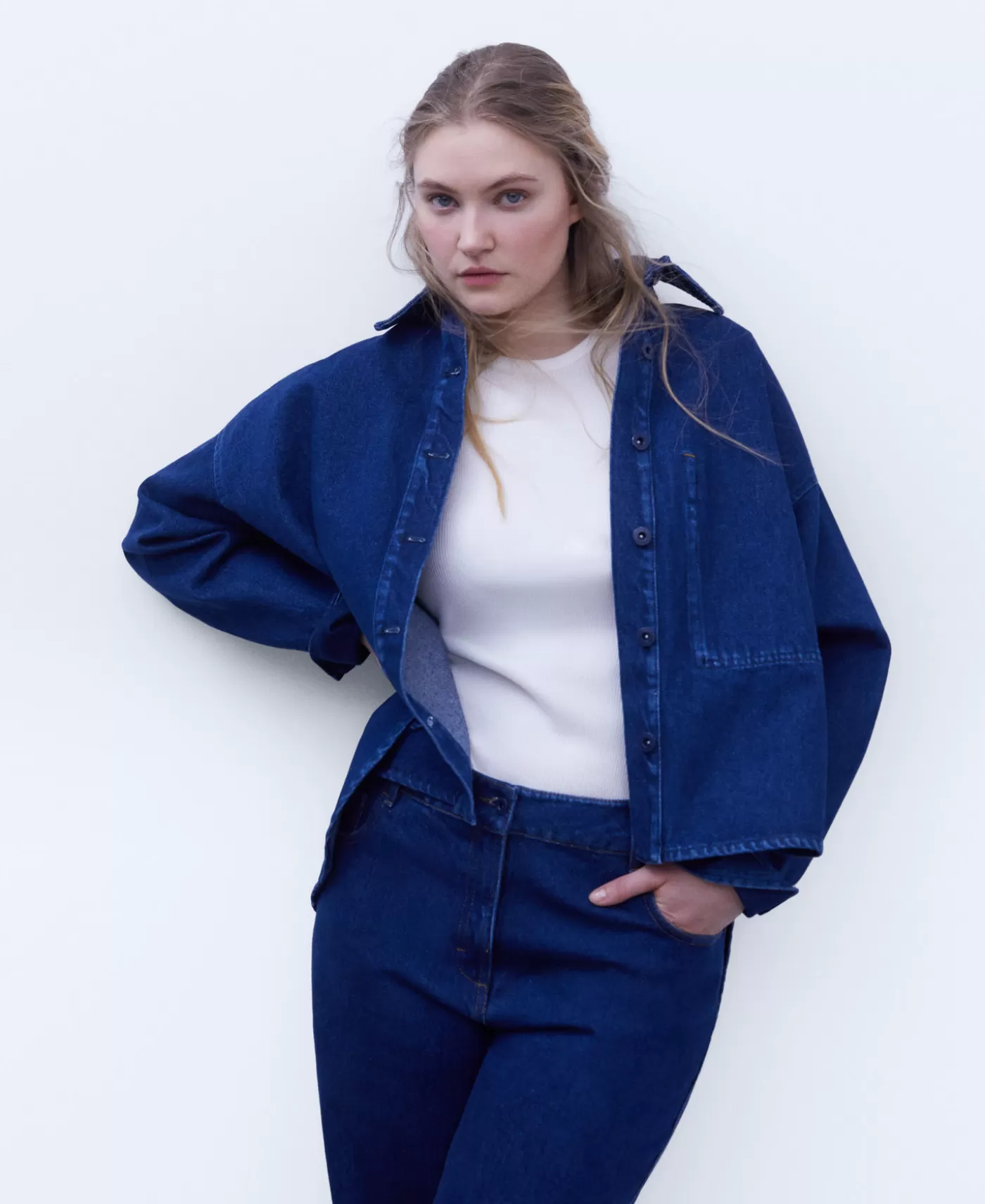 Mulher Adolfo Dominguez Denim | Sobrecamisa Oversize Em Ganga